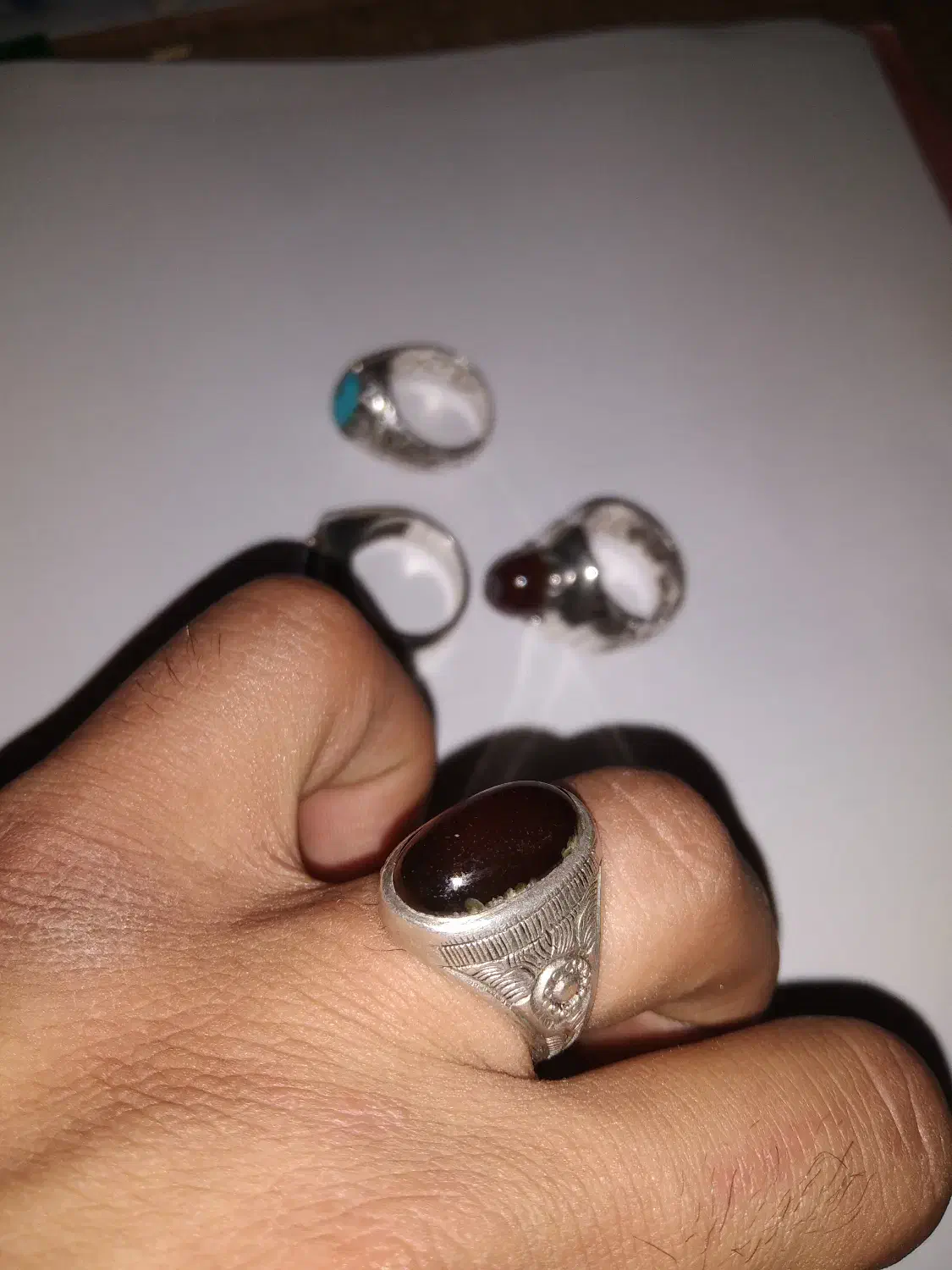 انگشتر نقره|جواهرات|خاش, |دیوار