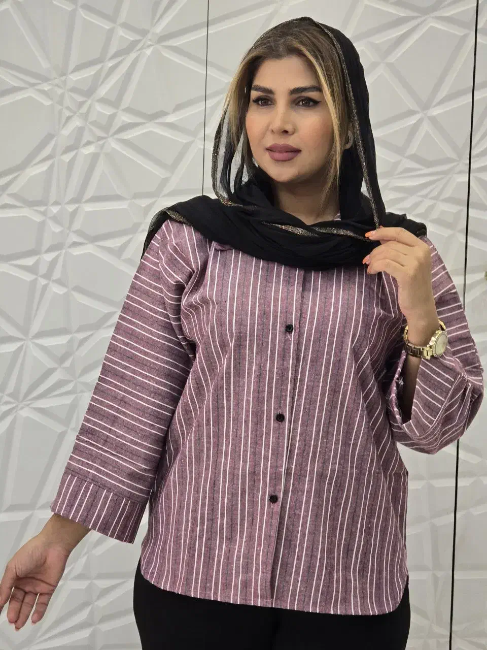 پیراهن باکسی راه راه|لباس|کهک, |دیوار