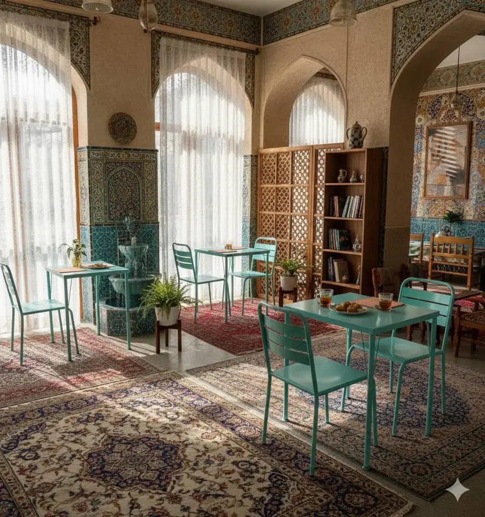 صندلی تمام فلزی همراه با میز فلزی|میز و صندلی غذاخوری|قیامدشت - خاورشهر, |دیوار