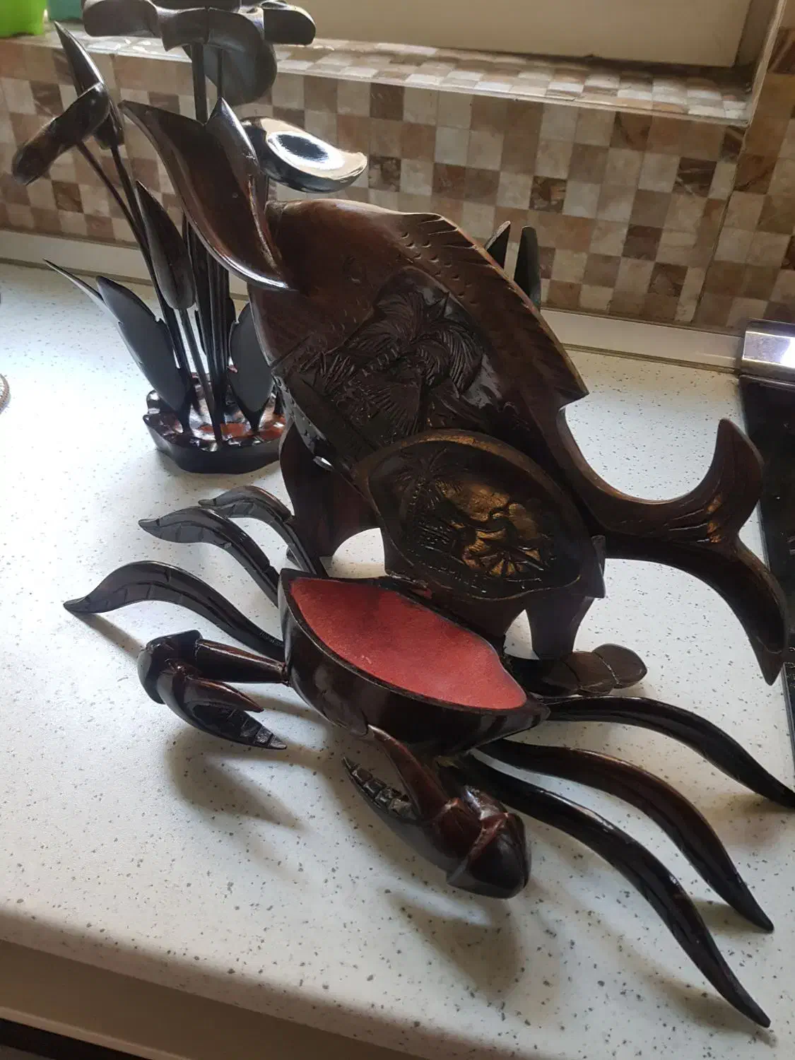 رومیزی چوب ابنوس  ساخت فیلیپین ۶۰ ساله|کلکسیون اشیاء عتیقه|تهران, قیطریه|دیوار