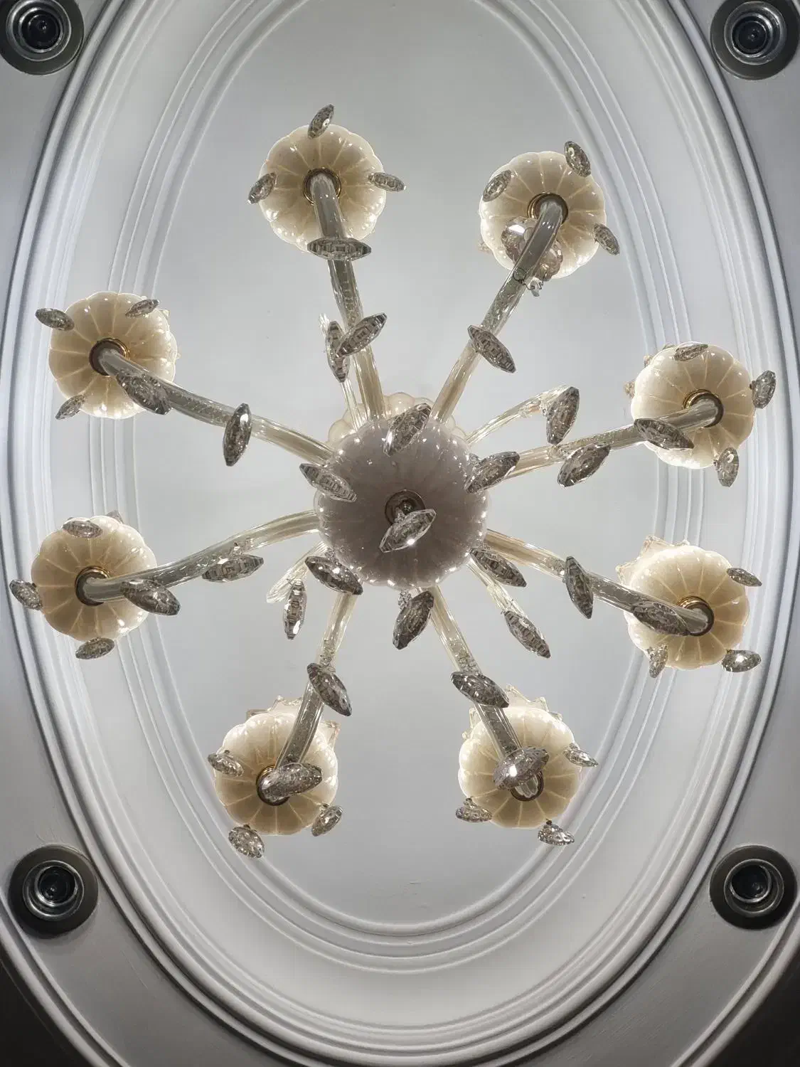 لوستر ۸ شاخه کریستالی|لوستر و چراغ آویز|قم, شهرک قدس|دیوار