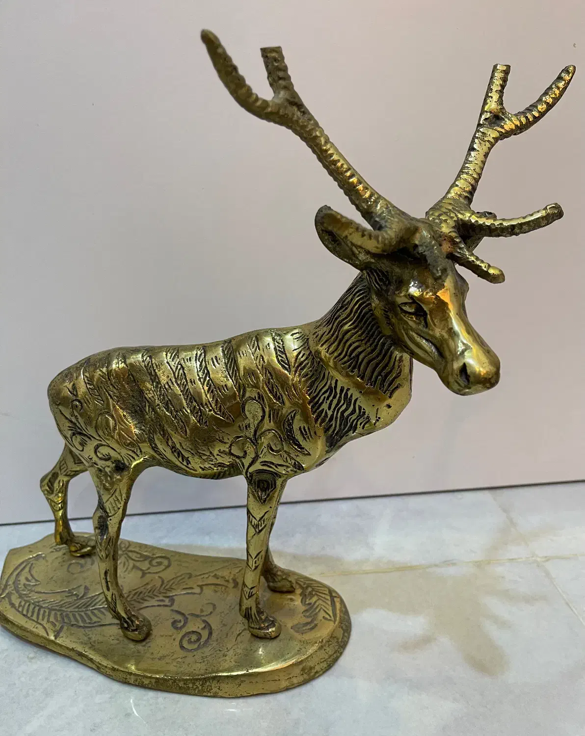 مجسمه برنجی گوزن|مجسمه، تندیس، ماکت|قائم‌شهر, |دیوار