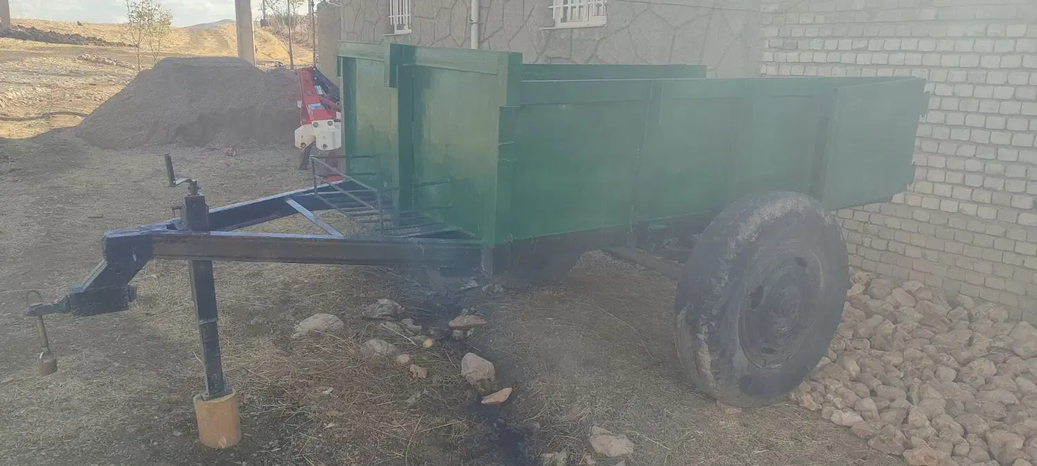 تریلی تراکتور بدونه جک ساده|ماشین‌آلات صنعتی|گهواره, |دیوار