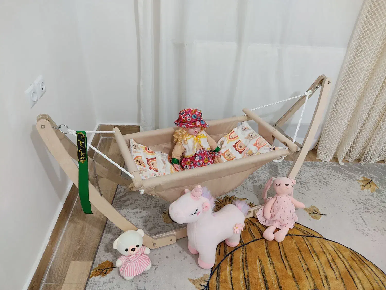 گهواره چوبی درجه یک به همراه تشک|تخت و سرویس خواب|تکاب, |دیوار