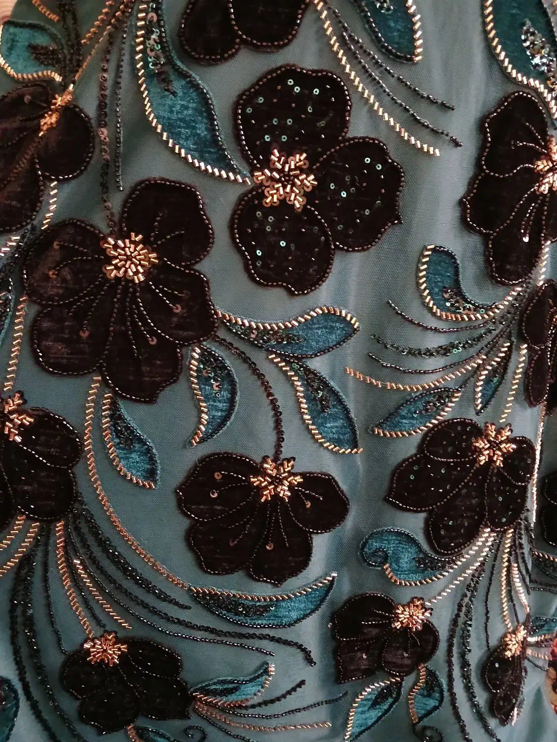 پارچه مرواریدی سوزن دوزی|لباس|اردکان, |دیوار