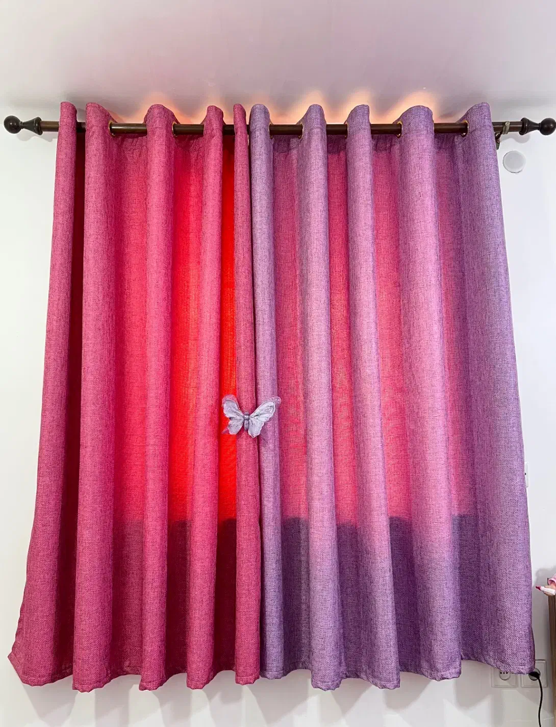 پرده نو با چوب پرده چوبی|پرده، رانر، رومیزی|شوشتر, |دیوار