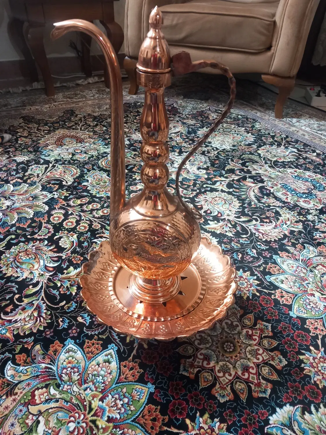 پارچ و لگن مسی و جام میوه خوری|صنایع دستی و سایر لوازم تزئینی|تهران, آهنگ|دیوار