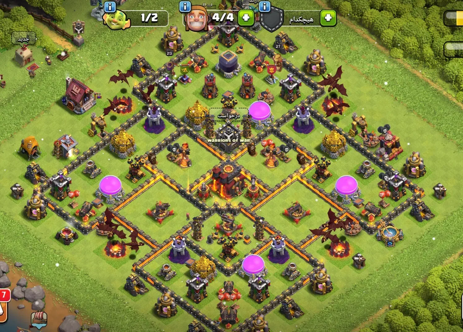 اکانت کلش آف کلنز تان هال ۱۰|کنسول، بازی ویدئویی و آنلاین|تهران, سلسبیل جنوبی|دیوار