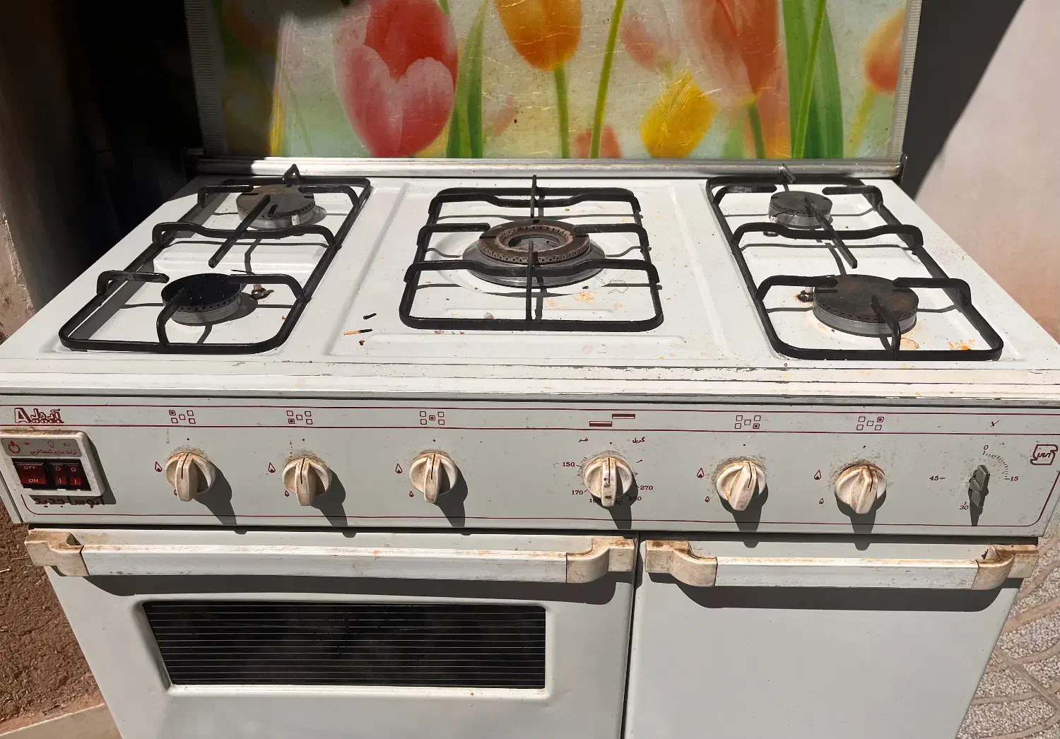 گاز فر دار، ۵شعله، جوجه گردان|اجاق گاز و لوازم برقی پخت‌وپز|کرمان, |دیوار