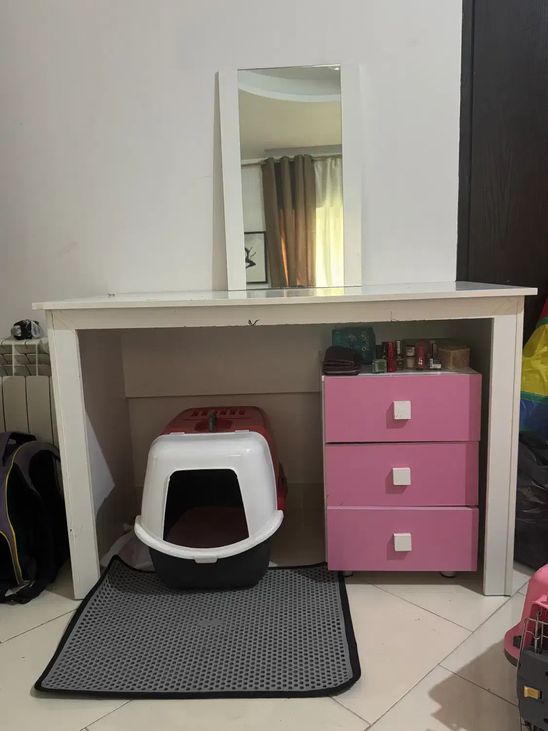 ست تخت و قفسه و میز نئوپان روکش mdf|تخت و سرویس خواب|ساری, |دیوار