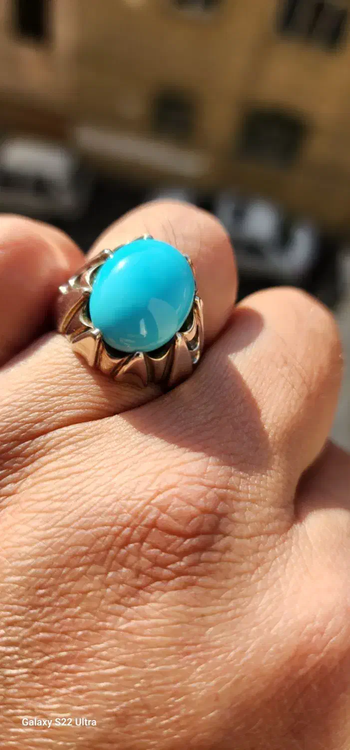 انگشتر فیروزه درشت رکاب فدیوم|جواهرات|تهران, جمالزاده|دیوار