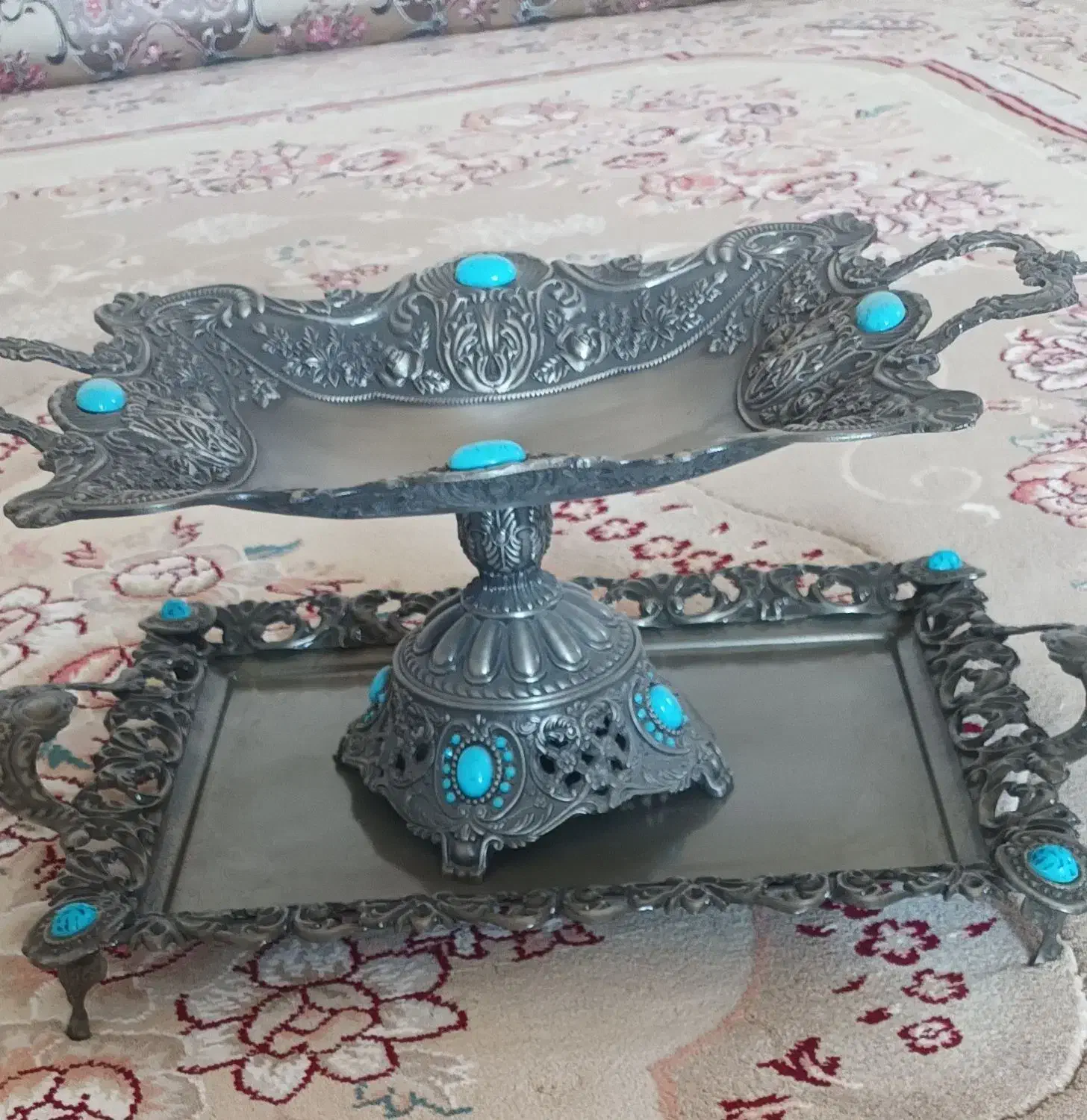 سینی جا چای  و میوه خوری|ظروف سرو و پذیرایی|دورود, |دیوار