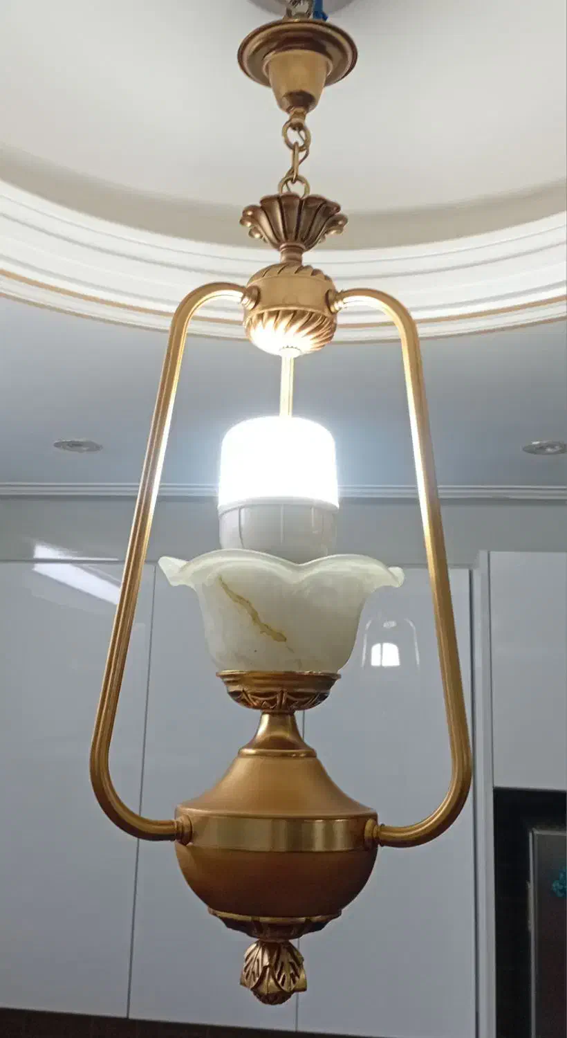 لوستر برنجی|لوستر و چراغ آویز|اراک, |دیوار