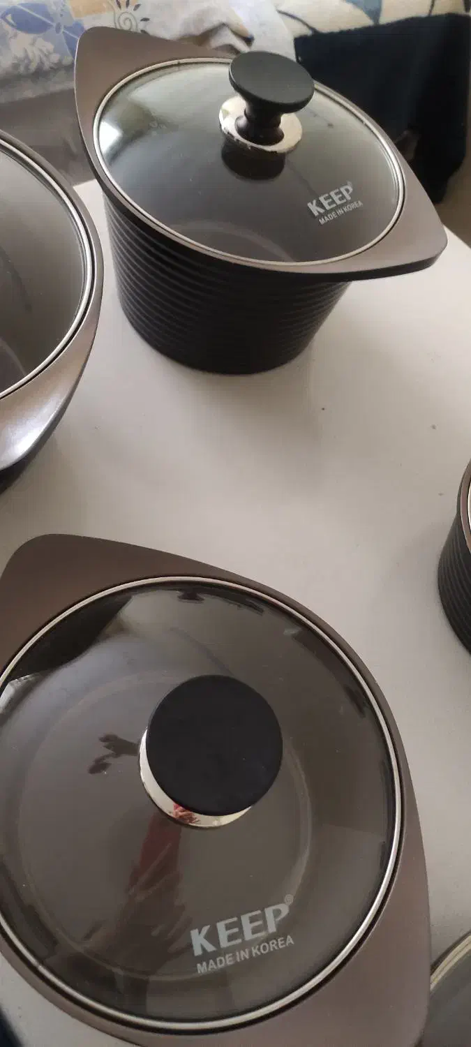 فروش قابلمه 14پارچ چدنی قدیمی اصل کره برند کیپ.|ظروف پختوپز|شیراز, تاچارا|دیوار