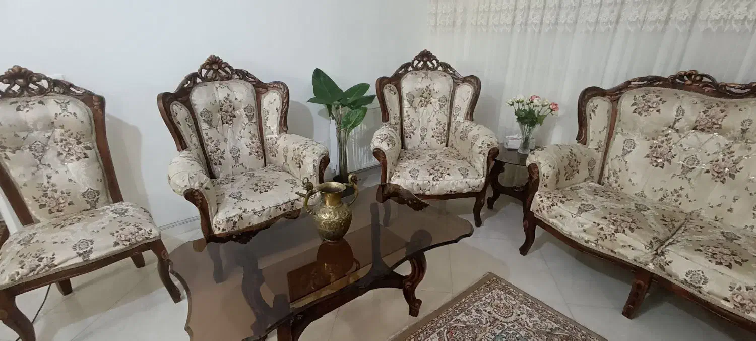 مبل استیل چوب گردو|مبلمان خانگی و میز عسلی|آمل, |دیوار