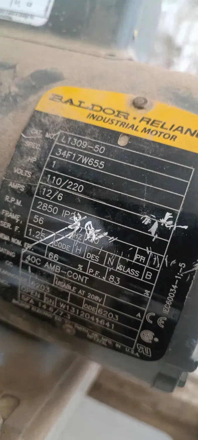 الکتروموتور آمریکایی 1HP|ماشین‌آلات صنعتی|امیدیه, |دیوار