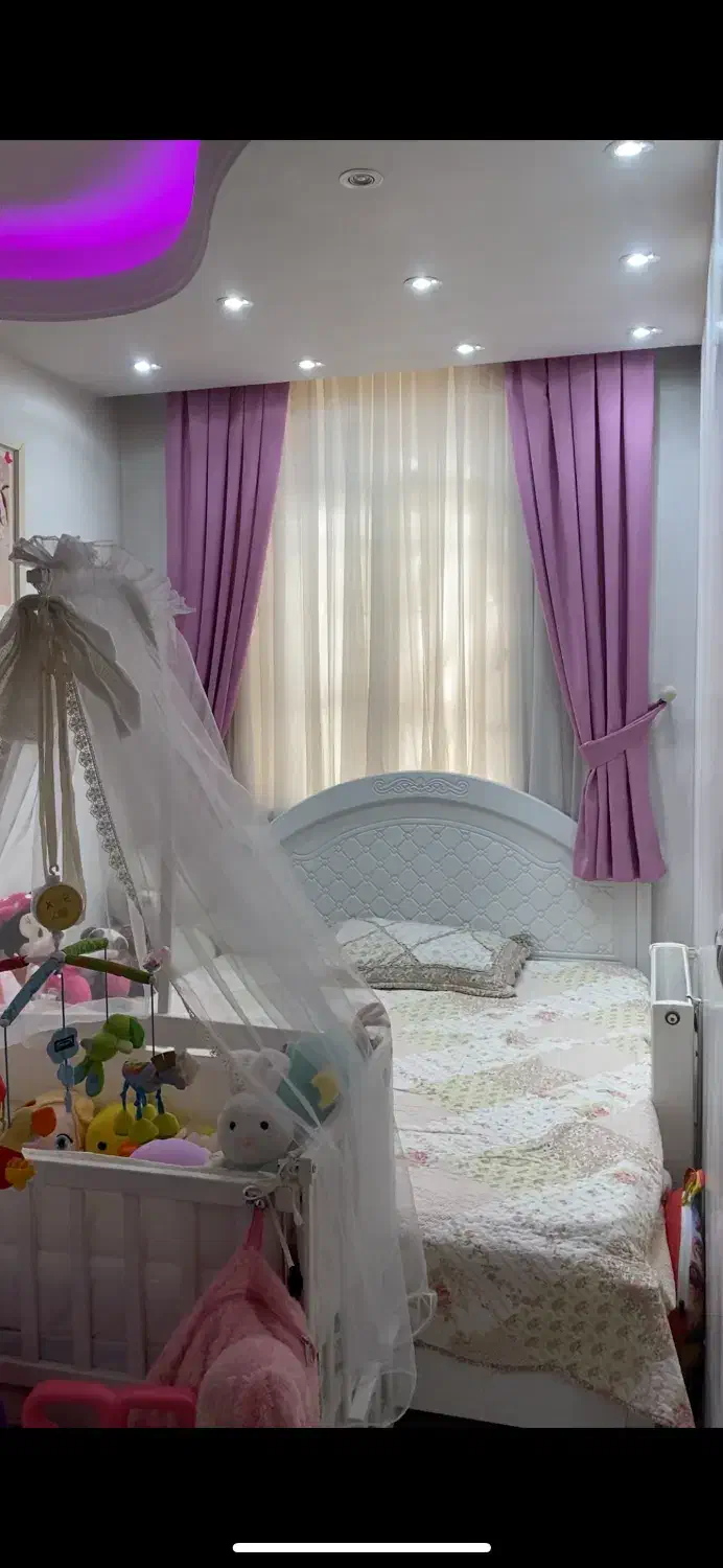 تخت کنار مادر مدل فرشته دارای حالت گهواره|تخت و سرویس خواب|ری, دیلمان|دیوار