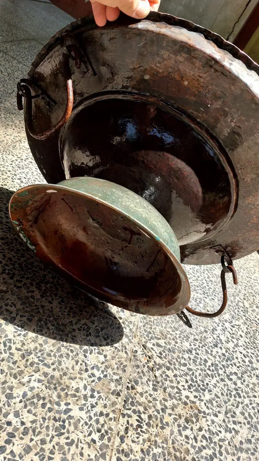 منقل مسی قدیمی کلکسیونی|کلکسیون و سرگرمی|رودسر, |دیوار