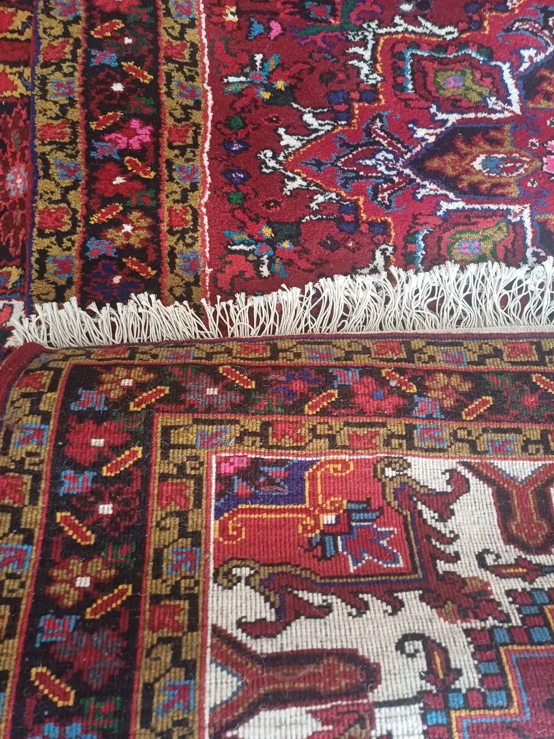 یک جفت فرش نقشه هریس دراندازه۱/۵در۳متر|فرش|اهر, |دیوار