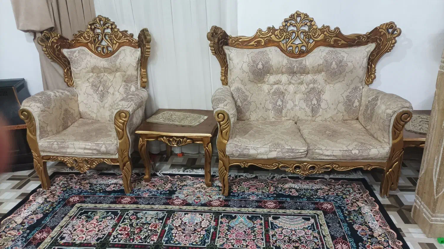 مبل 9نفره سلطنتی|مبلمان خانگی و میز عسلی|خرم‌آباد, |دیوار