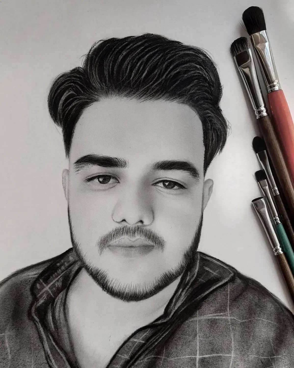 هدیه و نقاشی چهره روز پدر|تابلو، نقاشی، عکس|سیرجان, |دیوار