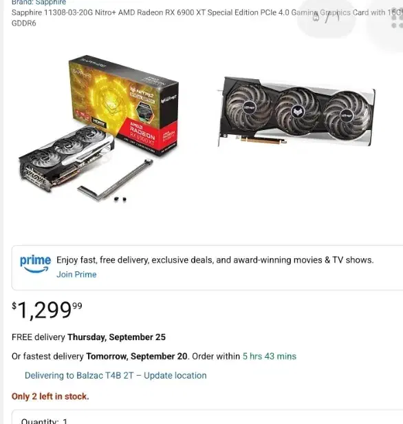 SAPPHIRE NITRO RX6900 XT16GB GDDR6 Special گرافیک|قطعات و لوازم جانبی رایانه|اهواز, کوی راه کربلا|دیوار