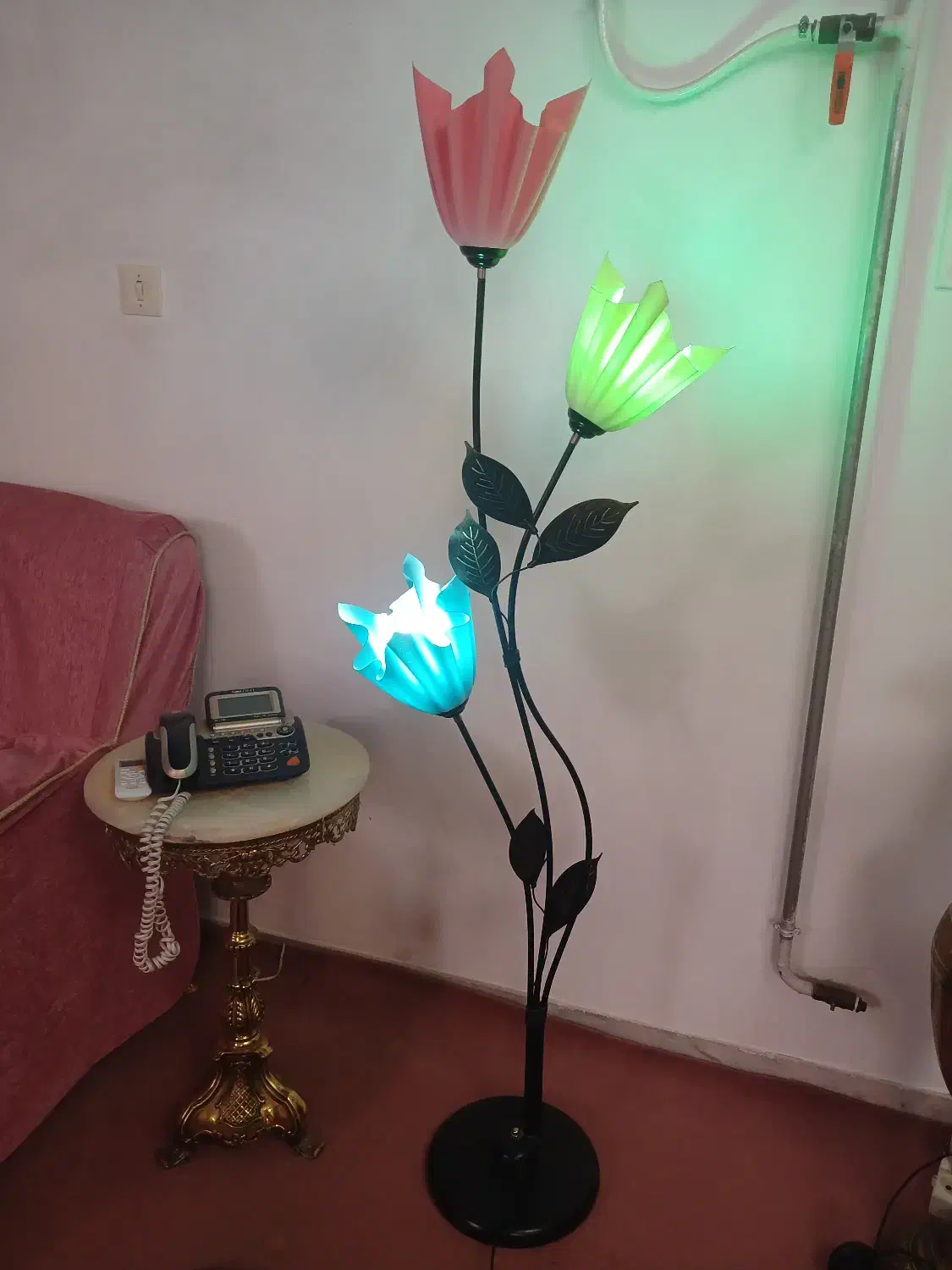آباژور طرح گل|چراغ خواب و آباژور|بناب, |دیوار