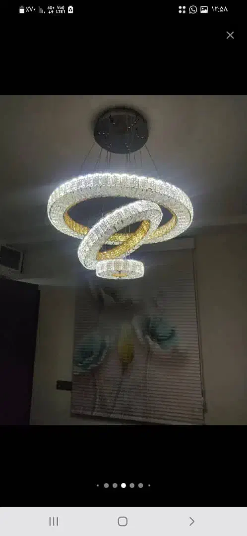 فروش انواع لوسترهای کریستالی ومدرن با کمترین قیمت|لوستر و چراغ آویز|کرج, کمالشهر|دیوار