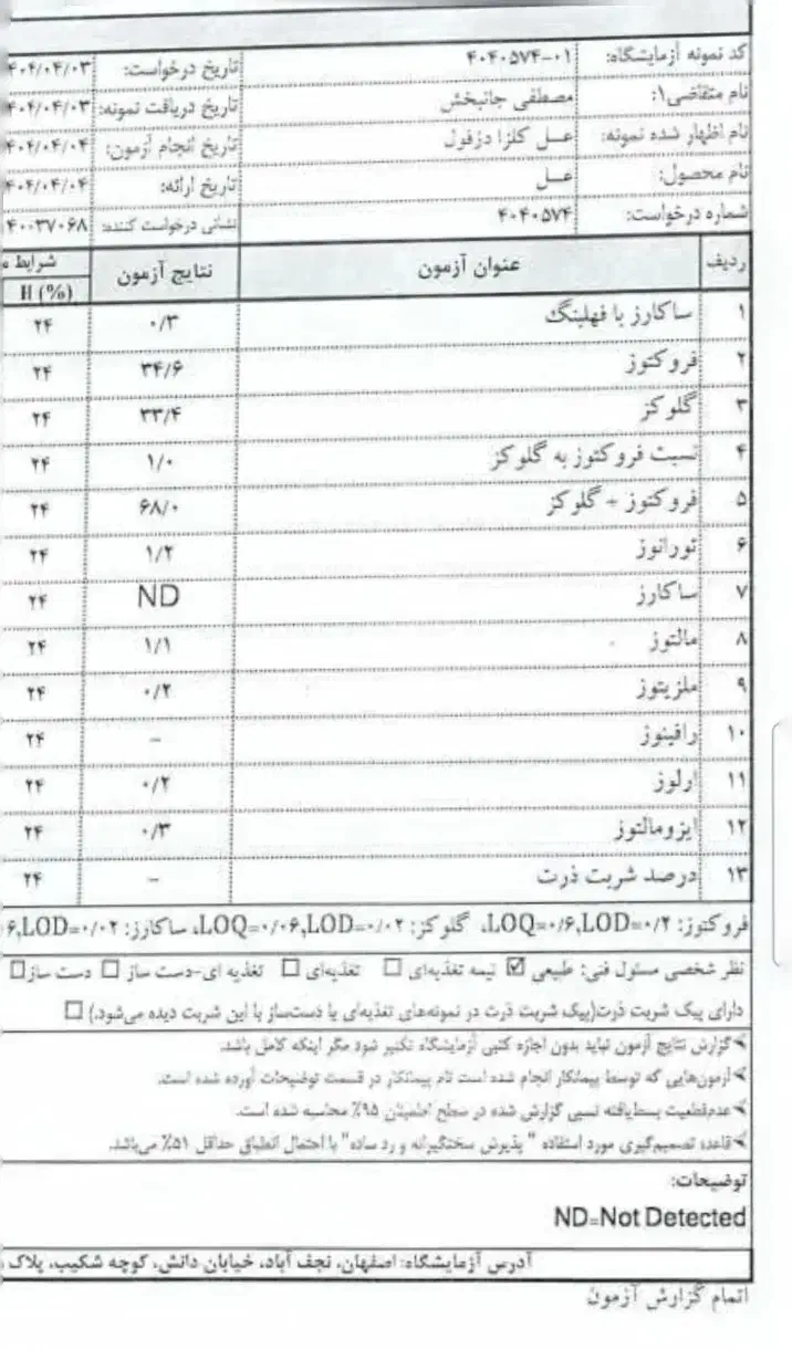عسل وحشی کوهی و درمانی|خوردنی و آشامیدنی|فولادشهر, B2|دیوار