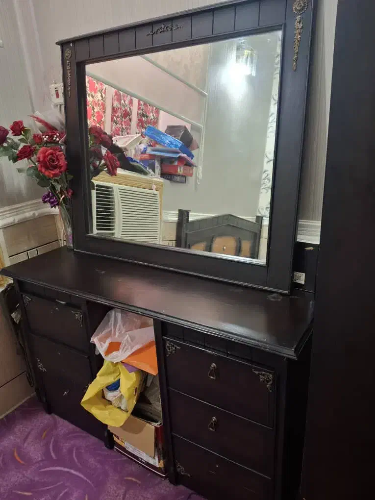 فروش تخت میز توالت و کمد|تخت و سرویس خواب|لامرد, |دیوار