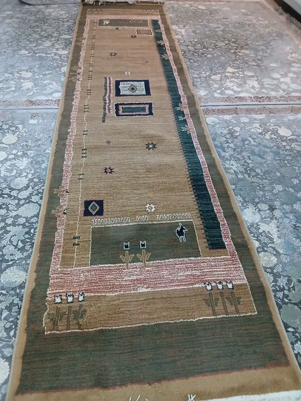 فرش کناره 1در 4|فرش|گرمدره, |دیوار