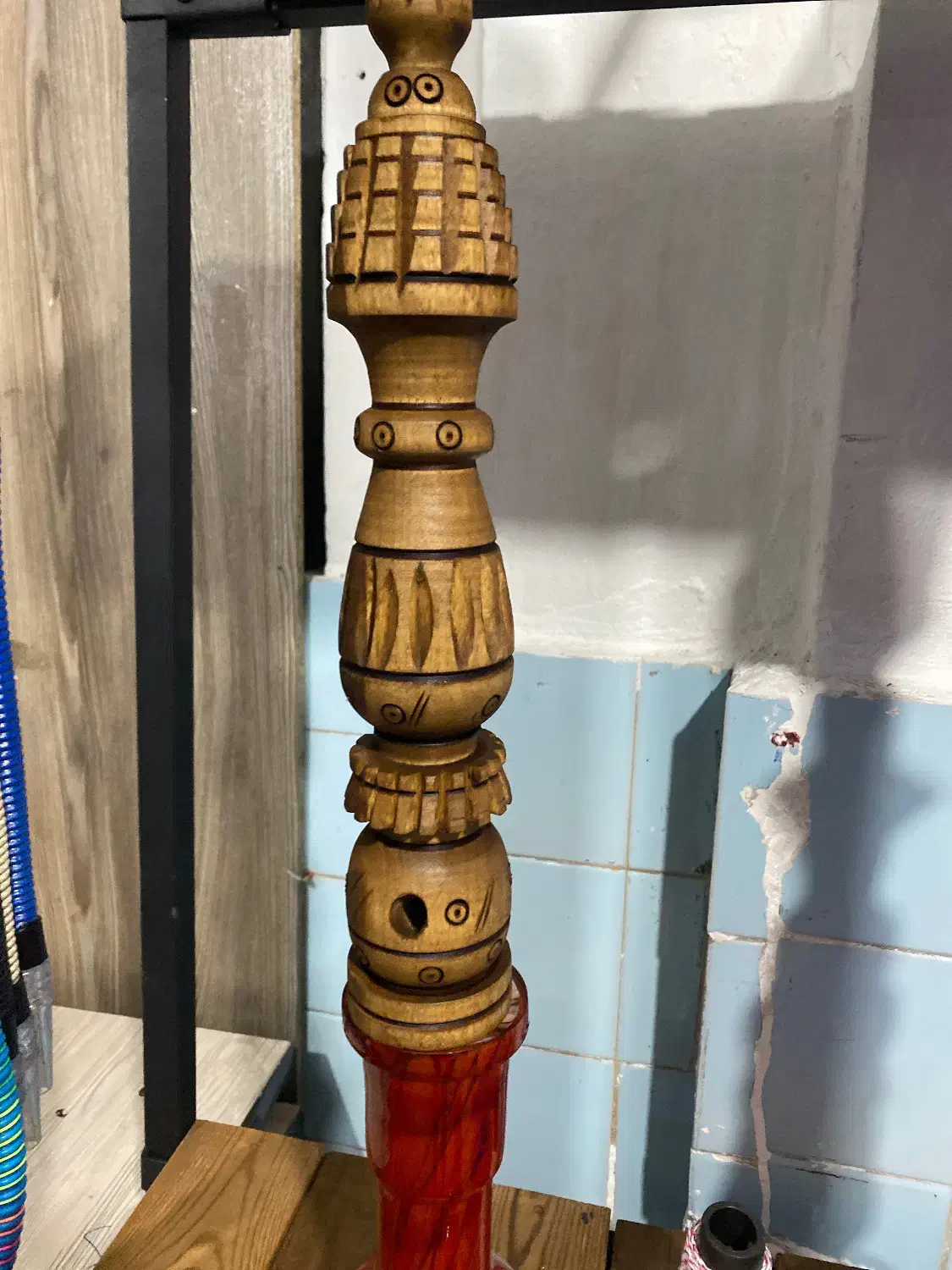 قلیون چوب گردو رخ دار|کوهنوردی و کمپینگ|رشت, جانبازان|دیوار