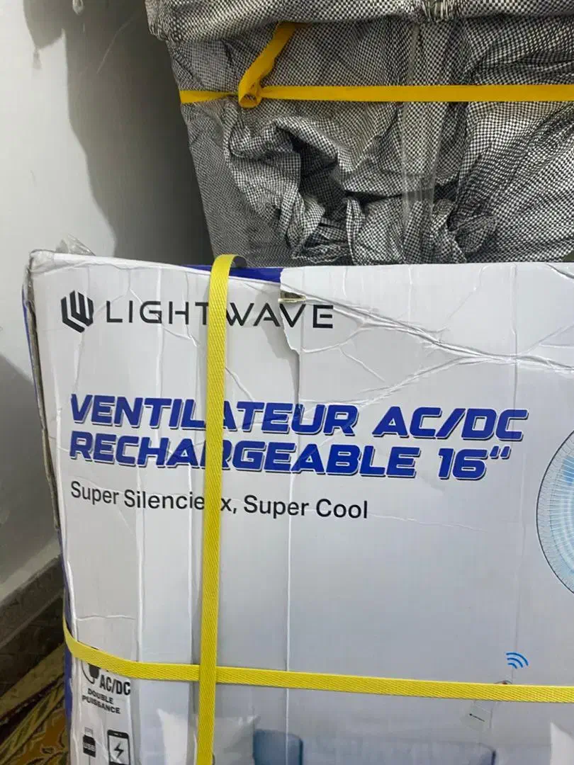 پنکه شارژی،light wave مدلlw-rf-1622|سایر لوازم برقی|بهبهان, |دیوار