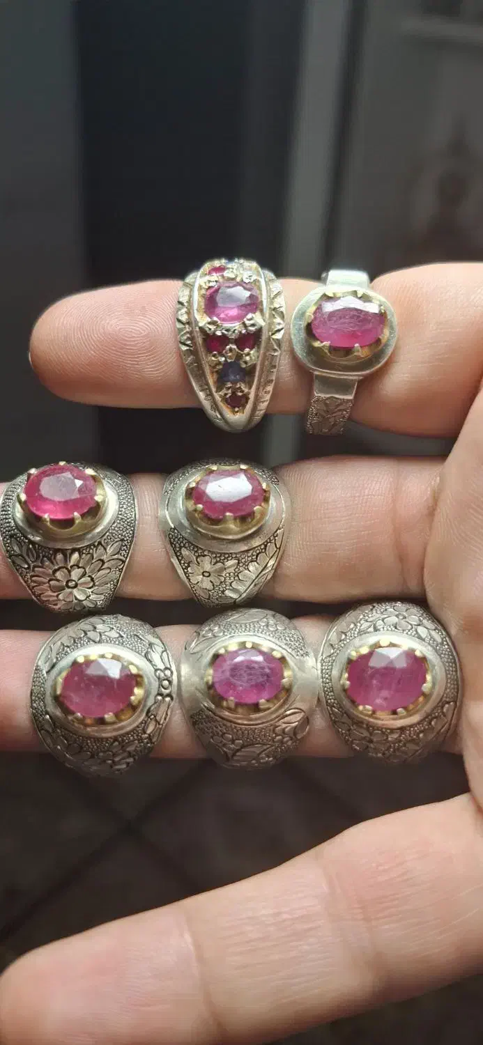 انواع انگشتر کهنه و فابریک|جواهرات|بیرجند, |دیوار