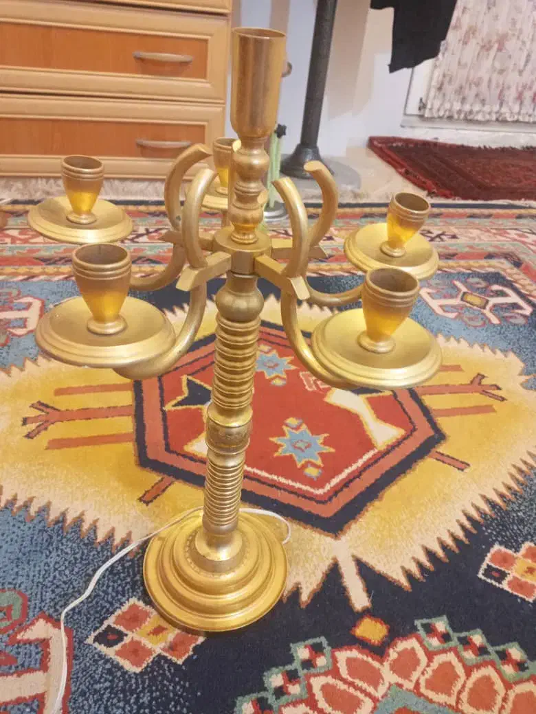 شمعدان برنز|لوستر و چراغ آویز|گنبد کاووس, |دیوار