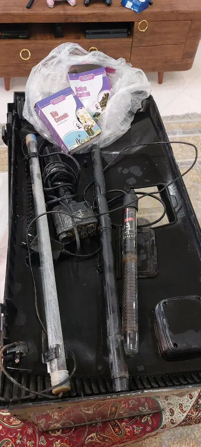 آکواریوم ۳۰*۴۰*۶۰ شیشه خم|ماهی|شاهینشهر, مخابرات (شهید بهشتی)|دیوار