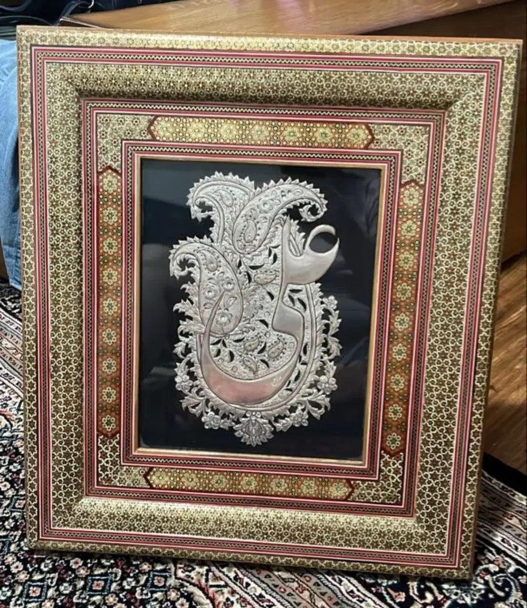 قاب خاتم با پلاک قلم زنی|تابلو، نقاشی، عکس|ری, سیزده آبان|دیوار