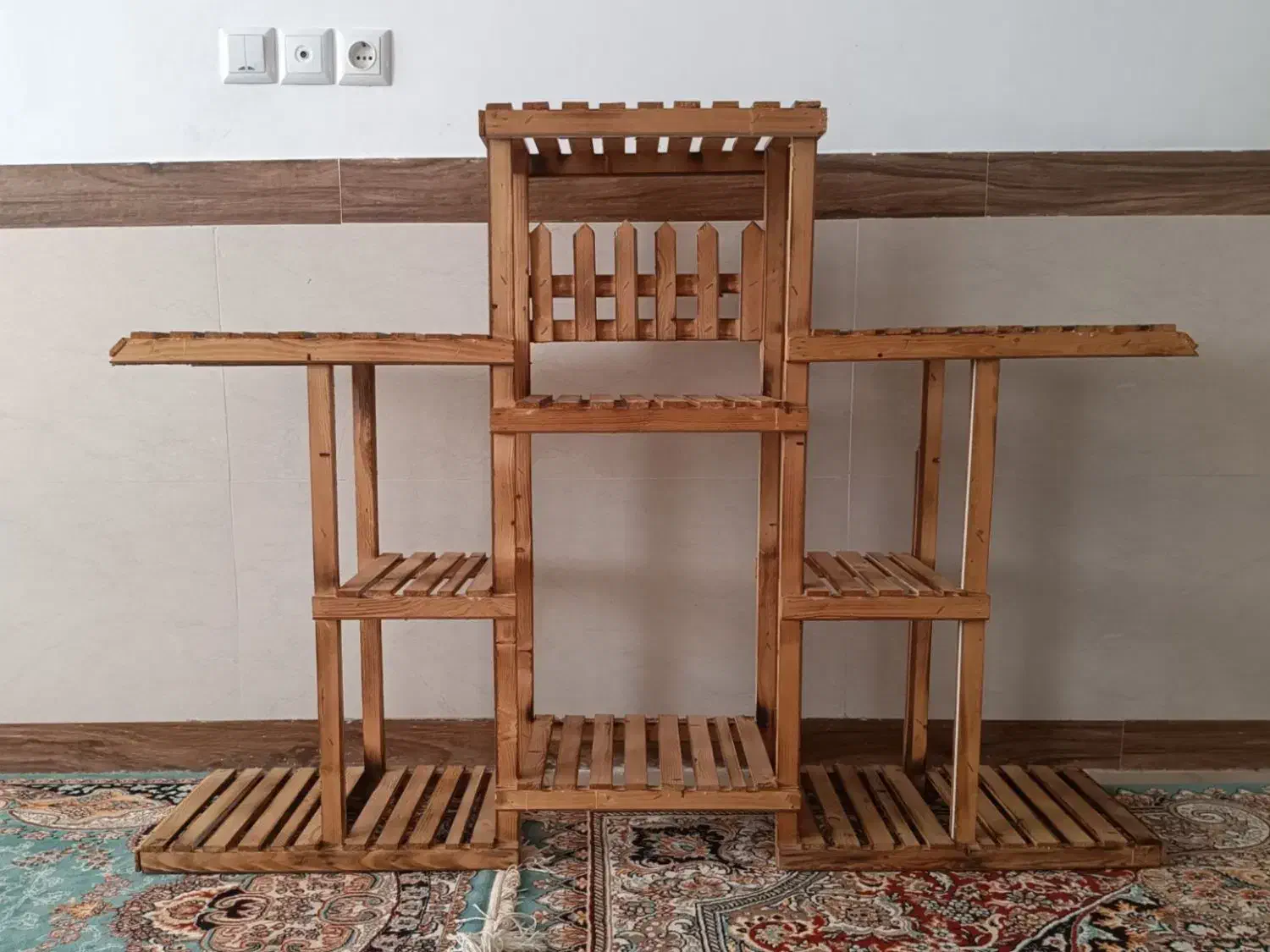 جا گلدونی چوبی|گل و گیاه طبیعی|جغتای, |دیوار