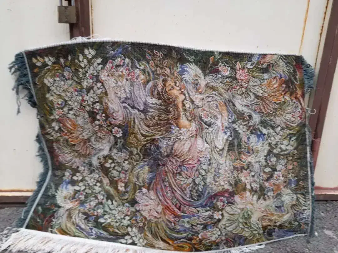 فرش6متری پشم دستریس و گیاهی وتابلوفرش پرابریشم|فرش|مشگین شهر, |دیوار