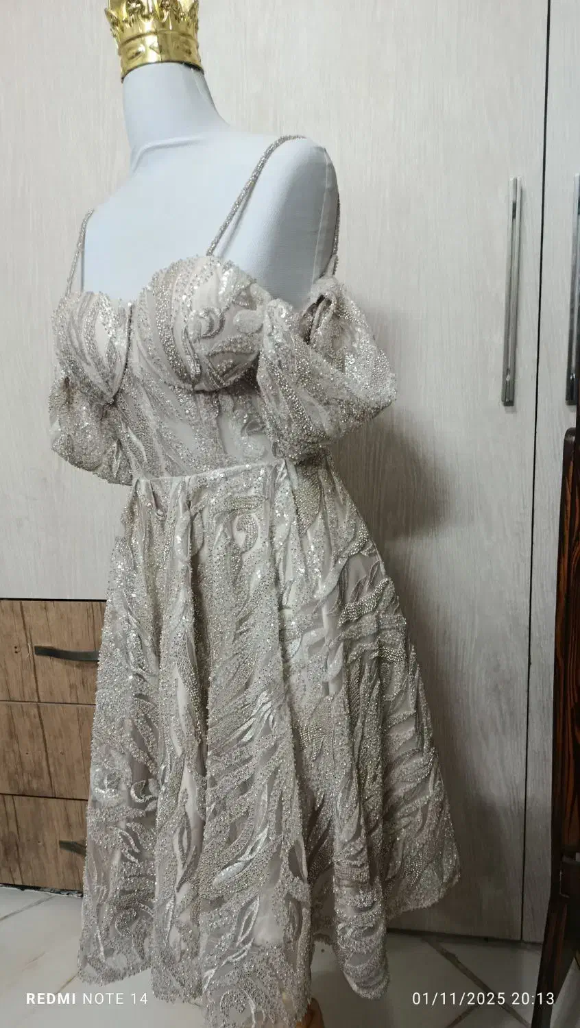 پیراهن مجلسی کوتاه مزونی|لباس|مشهد, عبادی|دیوار