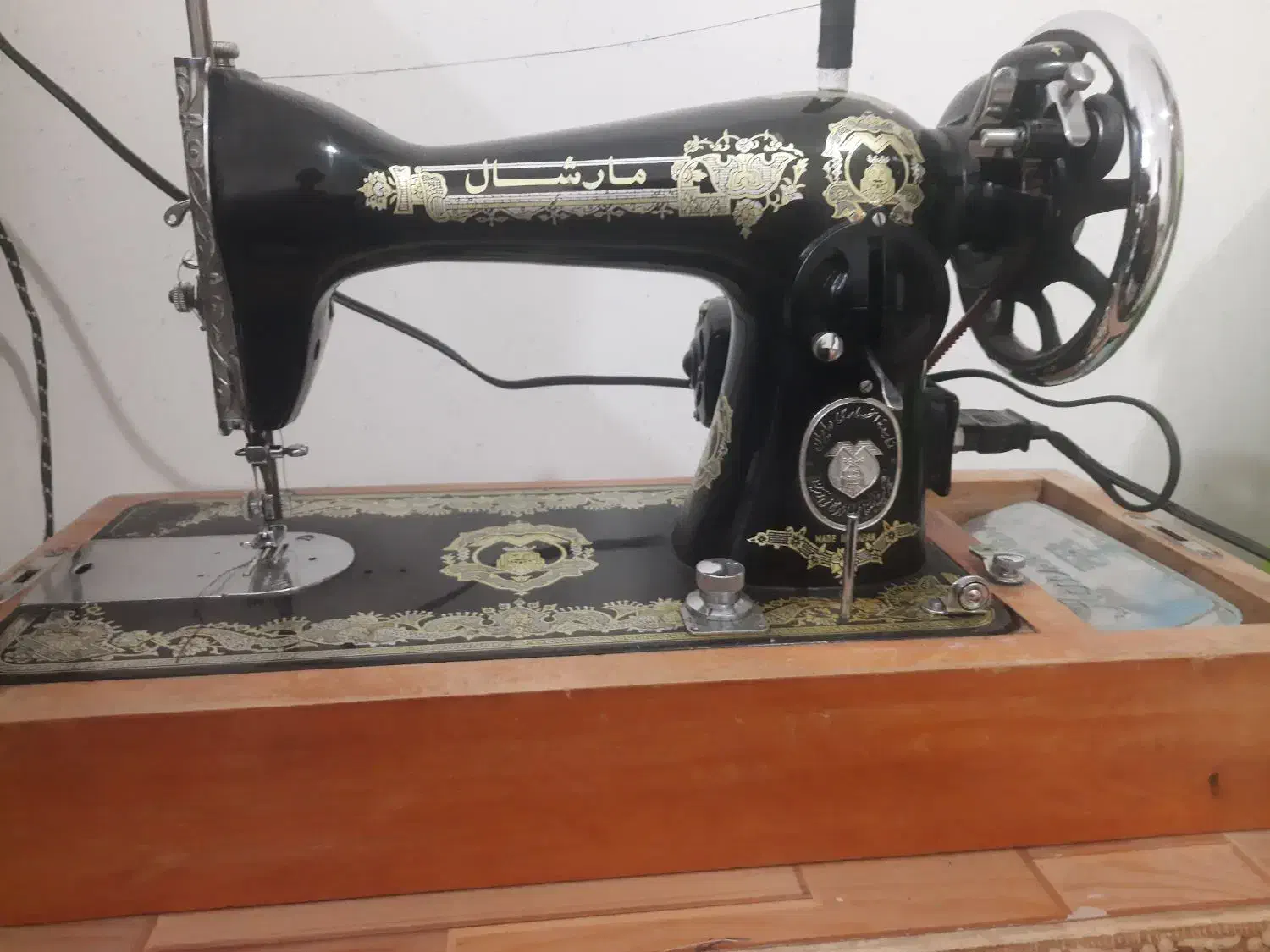 چرخ خیاطی مارشال ژاپنی قدیمی شیر نشان تمیز و سالم|چرخ خیاطی و ریسندگی|لار, |دیوار