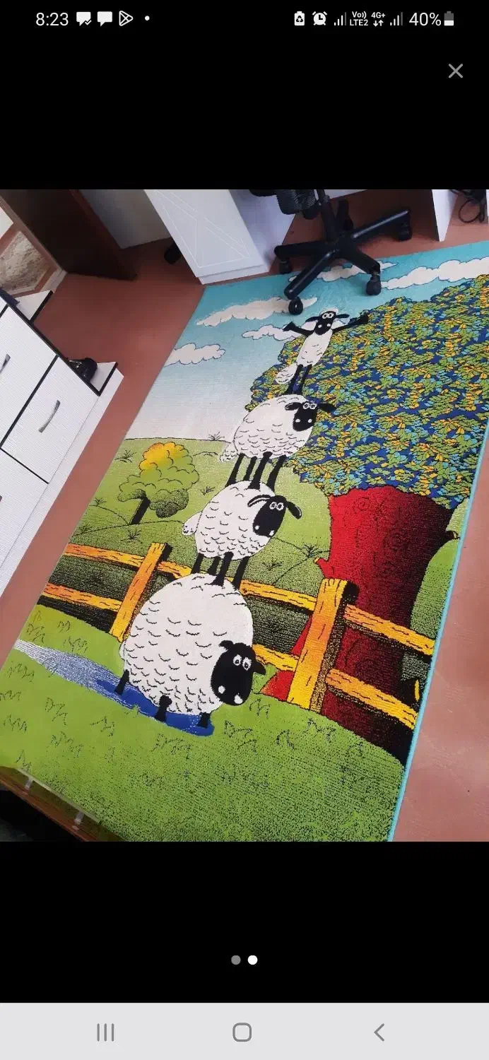 فرش کودک در حد نو|فرش|اردبیل, |دیوار