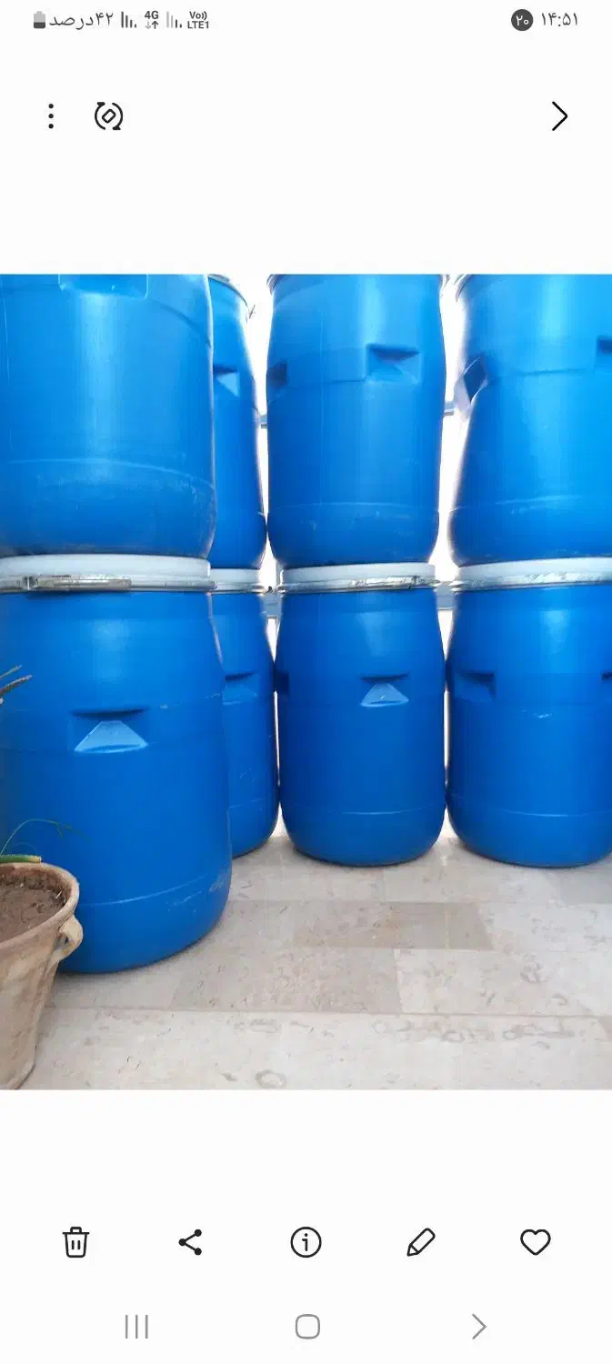 بشکه پلاستیکی|ظروف نگهدارنده، پلاستیکی، یک‌بارمصرف|بروجن, |دیوار