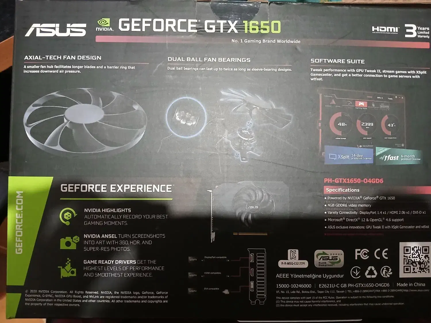 کارت گرافیکGeForce GTX 1650 4GB|قطعات و لوازم جانبی رایانه|کرج, کرج نو|دیوار