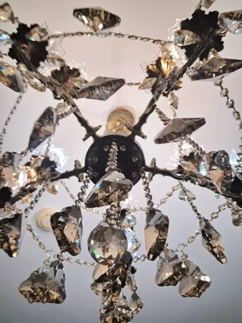 لوستر برنز ۵ شاخه ۱۰ شعله ۲ عدد|لوستر و چراغ آویز|سهند, |دیوار