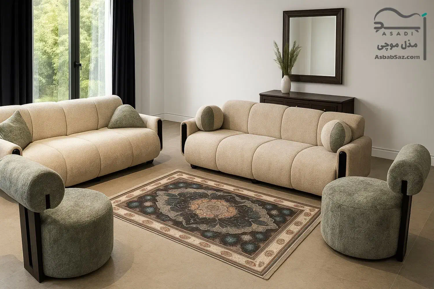 مبل فانتزی مدل موچی|مبلمان خانگی و میز عسلی|شیراز, شهرک گلها|دیوار