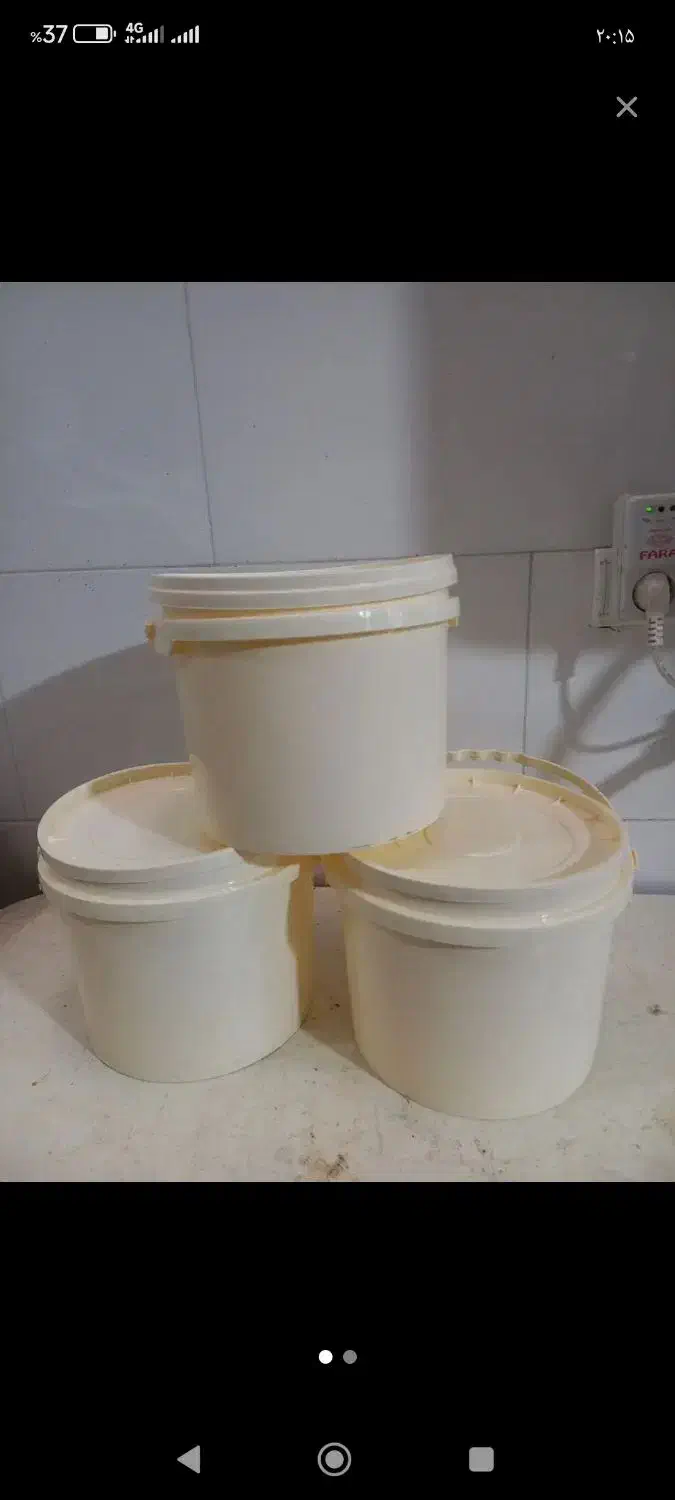 سطل پلاستیکی۶کیلویی|ظروف نگهدارنده، پلاستیکی، یک‌بارمصرف|خانمیرزا, |دیوار