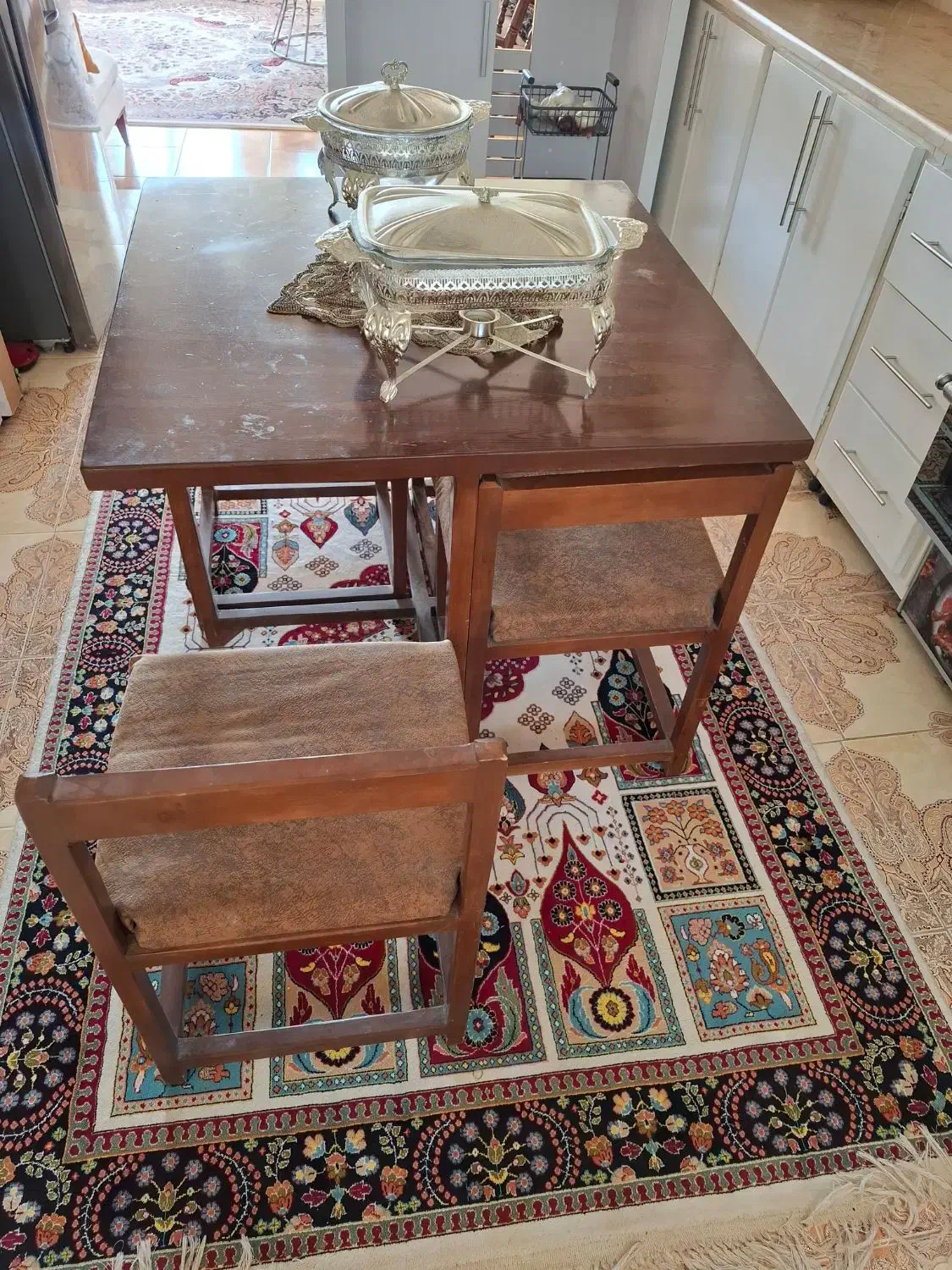 میز ناهارخوری کم جا|میز و صندلی غذاخوری|آباده, |دیوار