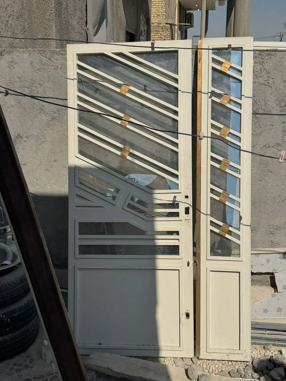 درب آهنی ساختمان . نو و تمیز و درجه یک|مصالح و تجهیزات ساختمان|لامرد, |دیوار