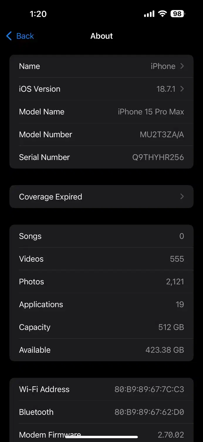 ایفون۱۵ پرو مکس۵۱۲|موبایل|قزوین, |دیوار
